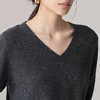 【林栖设计小店】V领绵羊毛织上衣优雅百搭多色珠片显瘦2025秋冬新款长袖毛衣1954029 商品缩略图3