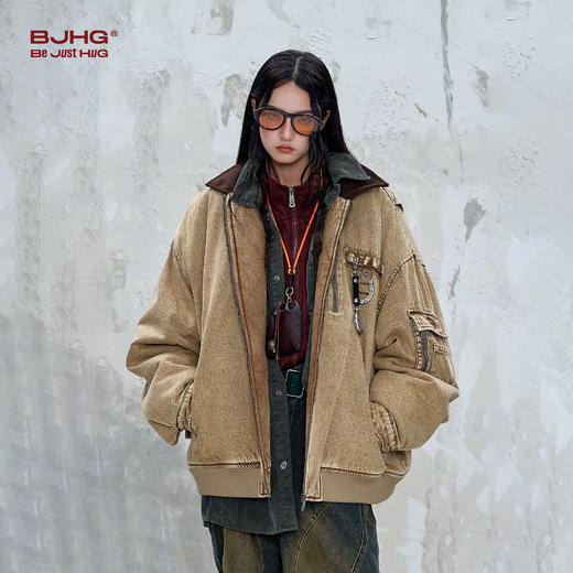 BJHG不计后果飞行夹克棉服男款冬季新款潮牌情侣工装外套防寒服女 商品图3