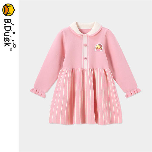 【专柜同款】B.Duck小黄鸭童装冬季针织连衣裙105-150 FF5480902 商品图0