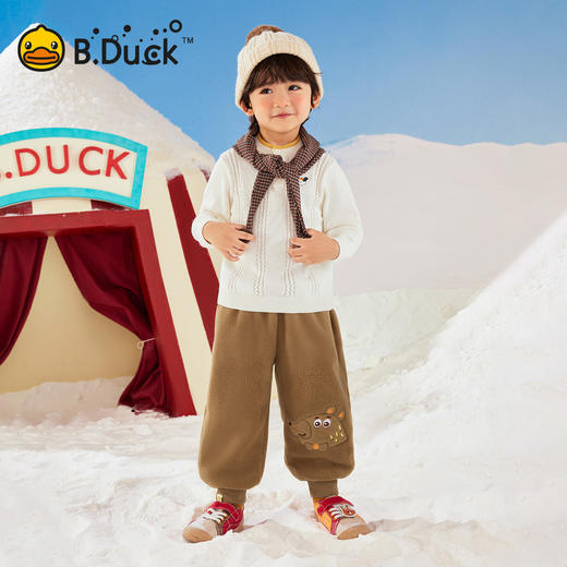 【加绒】B.Duck小黄鸭童装冬季针织长裤90-130 BF5672062 商品图1