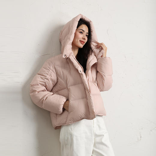 「高货kbnq」全新升级【铂金会员560/天猫759/差价199】(12426)洛诗琳连帽白鸭绒羽绒服2025冬季新款泡芙加厚保暖外套 商品图1