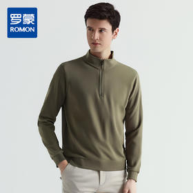 罗蒙春秋立领拉链卫衣男士摇粒绒保暖舒适休闲外穿打底卫衣外套男
