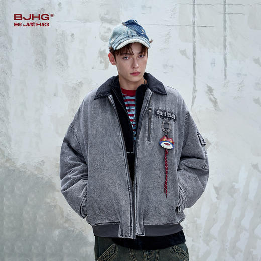 BJHG不计后果飞行夹克棉服男款冬季新款潮牌情侣工装外套防寒服女 商品图2