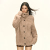 Ariseism 美式复古设计感中长款毛衣外套女秋季新款上衣 商品缩略图2
