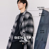 贝纳川冬季长款黑白格子羊毛大衣ECT328003 商品缩略图1