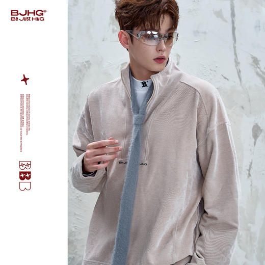 BJHG不计后果雪尼尔polo衫卫衣男款秋冬美式基础休闲打底衫上衣女 商品图0