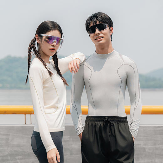 Leorrey/乐拉双色撞色肌理无缝针织男士保暖套装TZ8322 商品图3