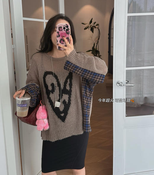 acn*e 爱心拼接马海毛毛衣 商品图5