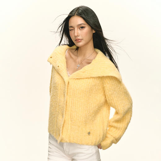 Ariseism 美式复古设计感宽松开衫毛衣外套女秋季新款上衣 商品图3