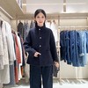 2楼素然粗花呢蓝布立领短大衣3850 商品缩略图0