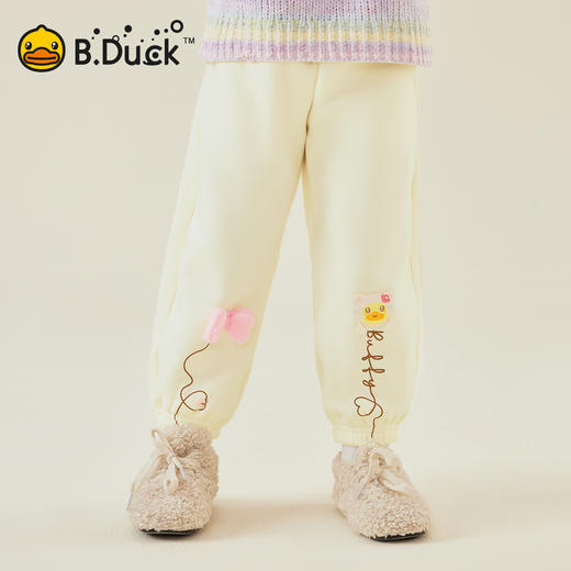 【抗菌加绒】B.Duck小黄鸭童装冬季针织长裤90-130 FF5673050 商品图0