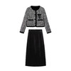 HR YJLY8675复古港风马甲半身裙套装气质减龄显瘦三件套 商品缩略图4