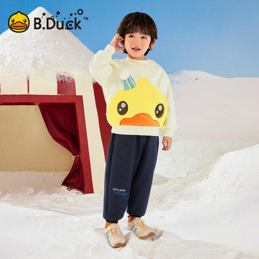 【抗菌加绒】B.Duck小黄鸭童装冬季圆领卫衣90-130 BF5631062 商品图2