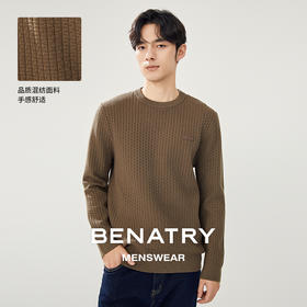 贝纳川肌理感圆领毛衣ECT316001
