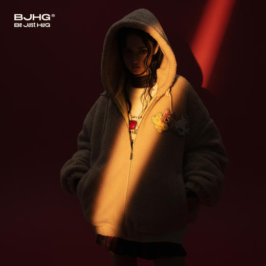 【猫和老鼠联名】BJHG不计后果外套配饰趣味设计感充棉皮魔术贴贴 商品图3