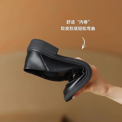 【鬼马少女】马衔扣乐福鞋丨巨软~一脚蹬复古英伦单鞋 商品图2