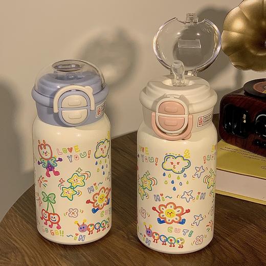 新款水杯保冷便携保温杯 ins女生高颜值双饮316不锈钢大容量学生杯，316不锈钢双饮设计，ins风少女必备💖大容量轻便随行 商品图1