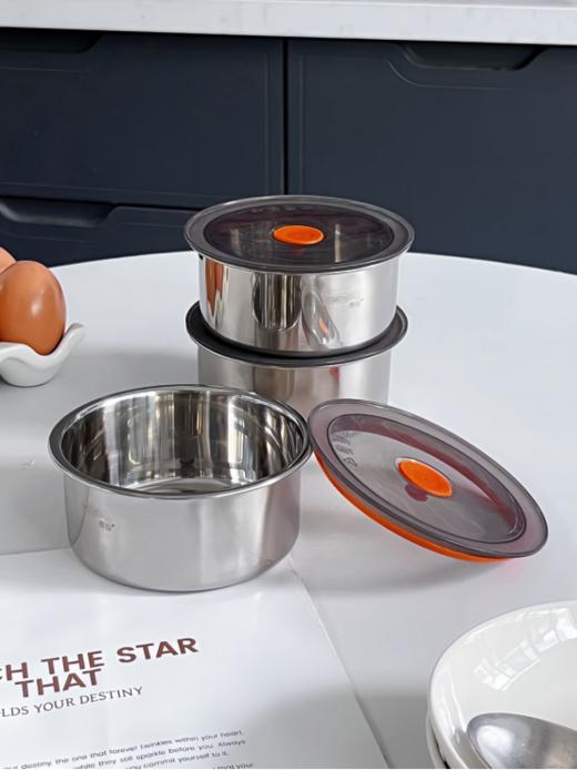 【德国易铂yispot不锈钢保鲜盒】三件套💰19.9❗304钢印材质太安心了！🍂用途还多，放冰箱里再也不怕串味❗品牌直发！ ✅304食品级不锈钢材质🍅 商品图4