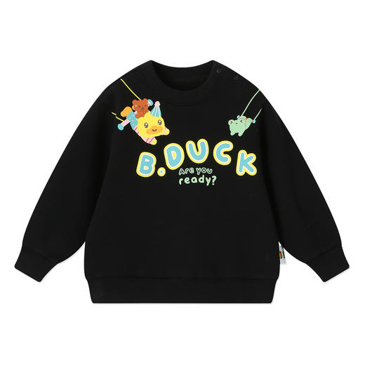 【抗菌加绒】B.Duck小黄鸭童装冬季圆领卫衣90-130 BF5631061 商品图3
