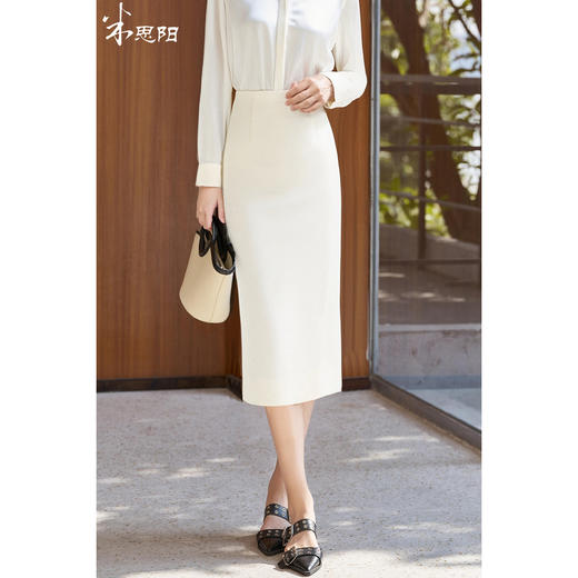 剩L/XL/XXL 米思阳2026春季新品知性通勤OL百搭高腰直筒包臀裙半身裙女4766 商品图0