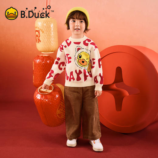 B.Duck小黄鸭童装冬季套头针织衫105-150 BF5612006 商品图1