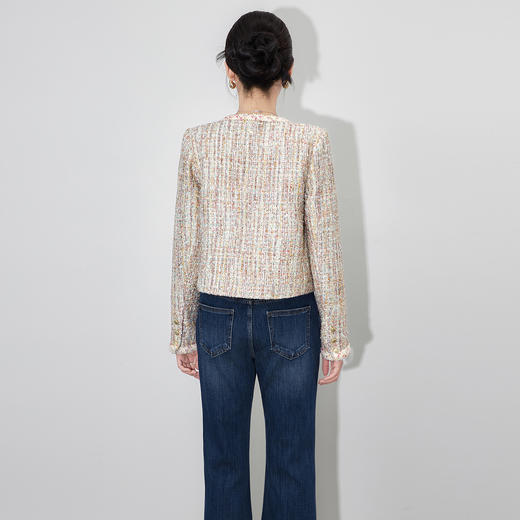 「高货wl」全新升级【铂金会员385/天猫519/差价134】(02015)洛诗琳轻奢名媛小香风外套2025秋季重工编织粗花呢外套女 商品图1