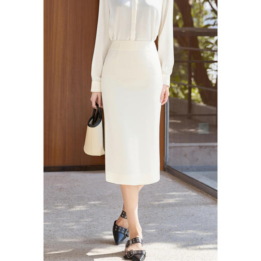 剩L/XL/XXL 米思阳2026春季新品知性通勤OL百搭高腰直筒包臀裙半身裙女4766 商品图1