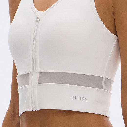 TITIKA云速全开拉链运动背心带胸垫时尚瑜伽背心跑步健身上衣11230 商品图3