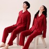 【本命年·婚礼·新婚睡衣】红色情侣睡衣秋冬纯棉长袖公主风新婚家居服秋天男女士结婚睡衣 商品缩略图1