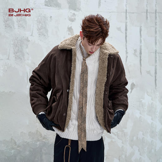 BJHG不计后果环保麂皮绒两面穿夹克棉服男款冬季美式防寒服外套女 商品图1