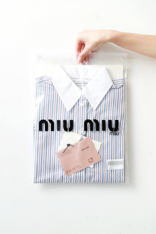 条纹府绸衬衫，小标刺绣工艺。姐感气质法式翻领长袖衬衣C100758 商品图11