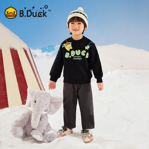 【抗菌加绒】B.Duck小黄鸭童装冬季圆领卫衣90-130 BF5631061 商品图2