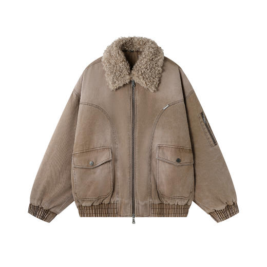 BJHG不计后果复古做旧工装棉服男款秋季痞帅可拆卸防寒棉衣外套女 商品图4