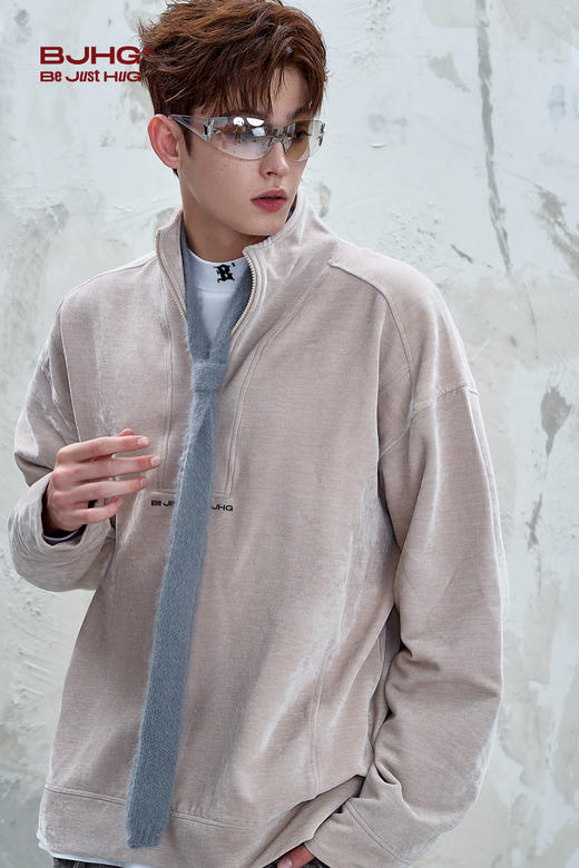 BJHG不计后果雪尼尔polo衫卫衣男款秋冬美式基础休闲打底衫上衣女 商品图4