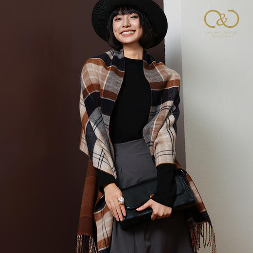 2025重磅 C&C明星款围巾  C&C轻奢款羊毛/羊羔绒系列围巾/双面羊毛系列    重工三打工艺  超软儒手感 商品图5