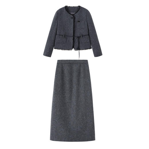 HR YJLY8668小香流苏系带两件套 商品图4