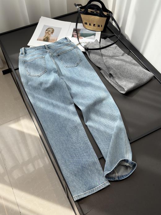 会员福利【官网600+细腿神裤】拉夏贝尔/La Chapelle高腰显瘦设计感小脚牛仔裤2025新款铅笔裤子 商品图9