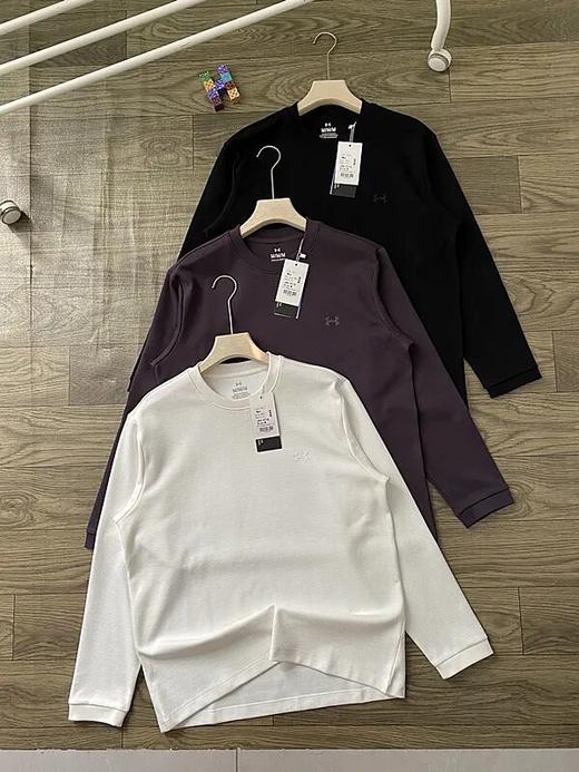 UA胸前小标刺绣秋季纯棉圆领纯色卫衣 商品图0