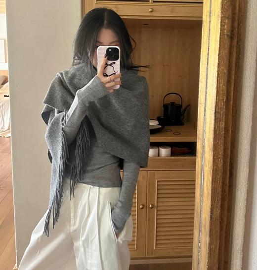 老米优品🎈3-5天发！秋日高级氛围感~🐐莫代尔+山羊绒 《圆领小宽松长袖打底衫》人手N件的基础款针织tee，太好穿啦！！T251008A 商品图12