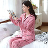 【加绒保暖！柔软舒适】新款秋冬季珊瑚绒睡衣女翻领开衫法兰绒女士家居服套装。rc 商品缩略图8