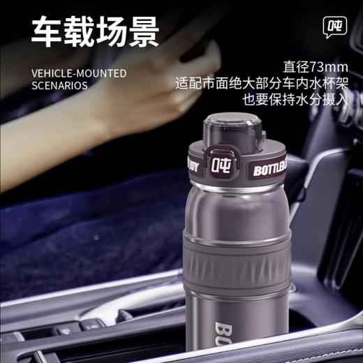 CUCU吨吨双饮口带茶隔咖啡车载保温杯学生可背装书包双层运动水杯 商品图5