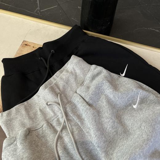 Nk 纯色logo宽松休闲运动高腰加绒卫裤运动裤（DQ5888 ）（蕾姐灰色M！黑色S参考白色S） 商品图12