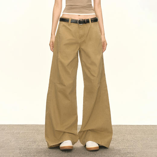 Ariseism 美式复古设计感休闲裤女秋季新款阔腿长裤子 商品图1