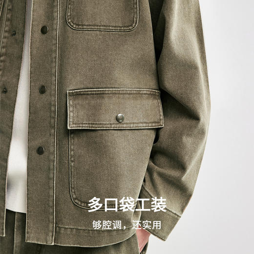 棉仓366811013-重磅全棉巴恩风谷仓夹克男士秋季复古水洗猎装夹克工装外套 商品图1