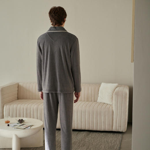 （合作款）芬腾秋冬季新款海岛绒长袖男士家居服套装yc0107008 商品图2