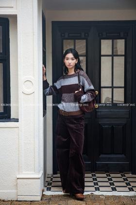 【门店同款】ENJOY冬季“暖冬知性”MIU系条纹针织 166797291