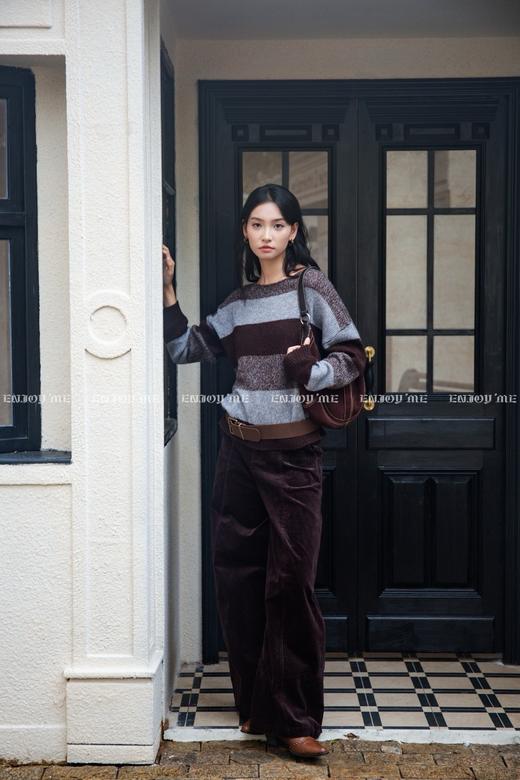 【门店同款】ENJOY冬季“暖冬知性”MIU系条纹针织 166797291 商品图0