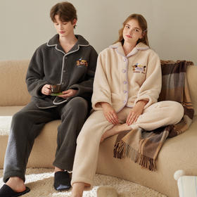 （合作款）芬腾秋冬季珊瑚绒加绒加厚情侣家居服yc0107007