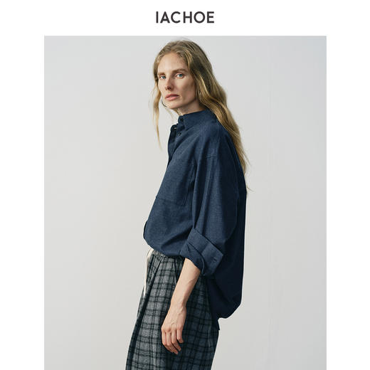 棉仓3661504005-文艺青年磨毛衬衫 商品图3