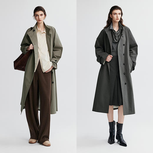棉仓366609001-设计师风长款风衣 商品图4